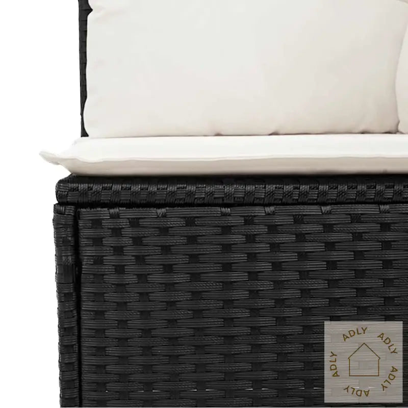 Hagesofaer Med Puter 8 Deler Svart Polyrotting Akasie