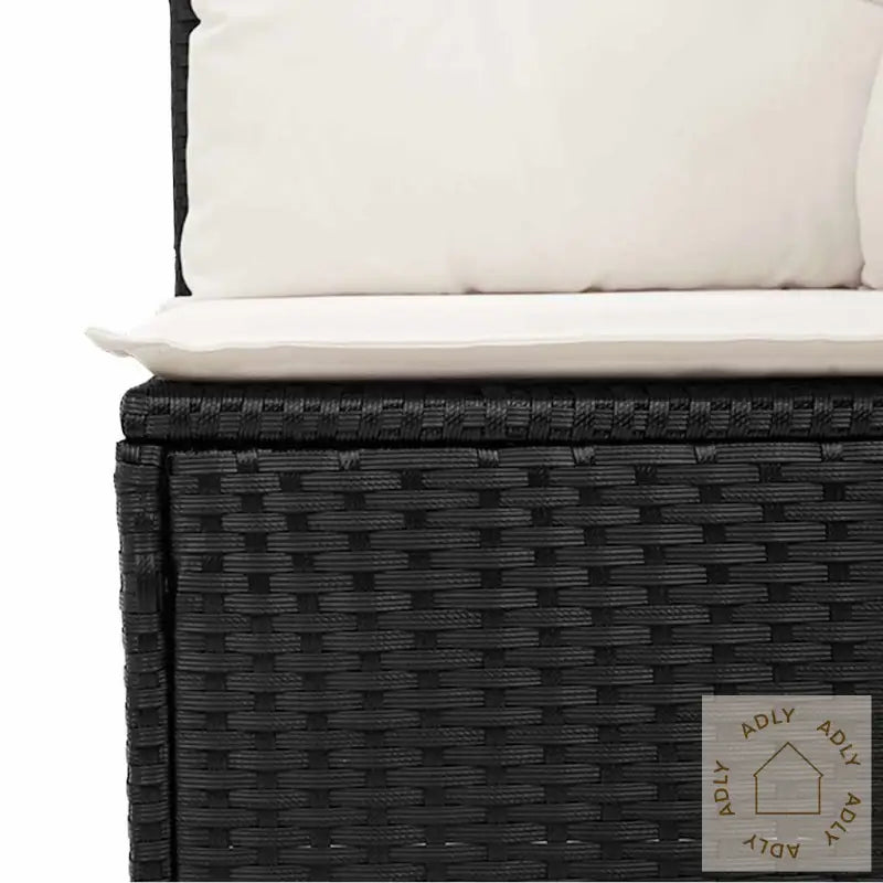 Hagesofaer Med Puter 9 Deler Svart Polyrotting Akasie