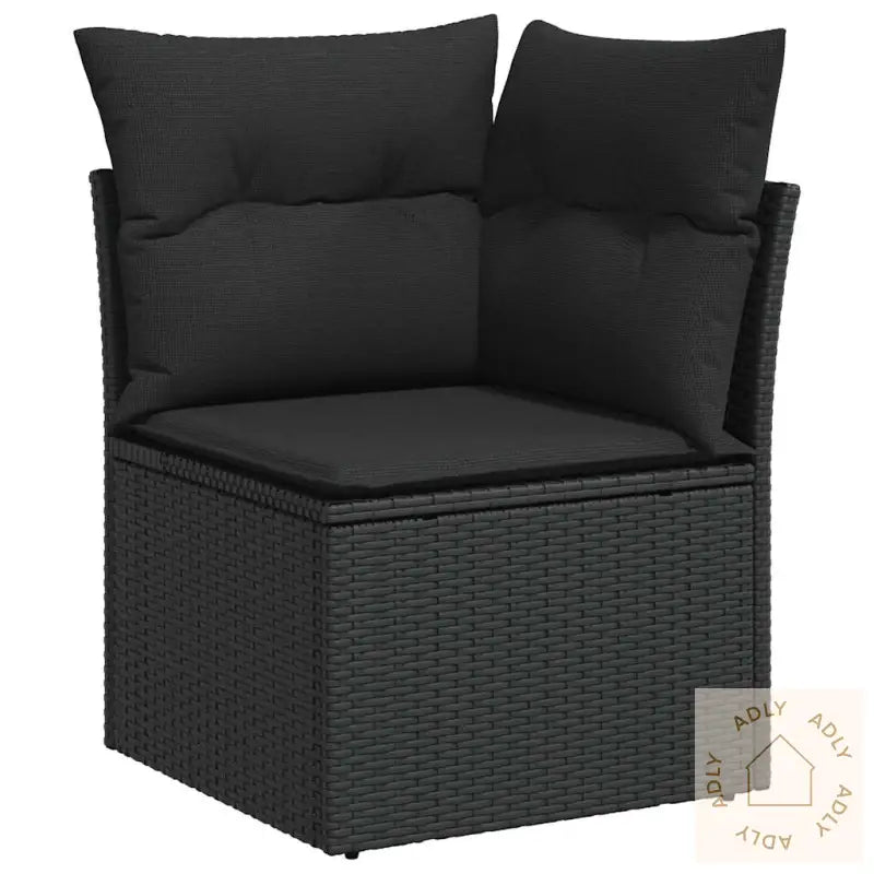 Hagesofaer Med Puter 8 Deler Svart Polyrotting Akasie