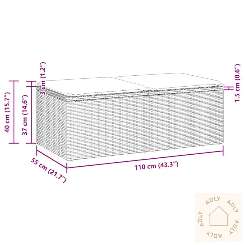 Hagesofaer Med Puter 2 Deler Beige Polyrotting Akasie