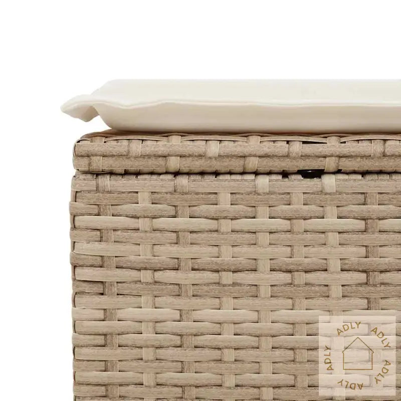Hagesofaer Med Puter 2 Deler Beige Polyrotting Akasie