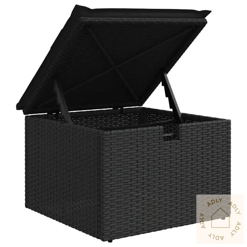 Hagesofaer Med Puter 2 Deler Svart Polyrotting Akasie