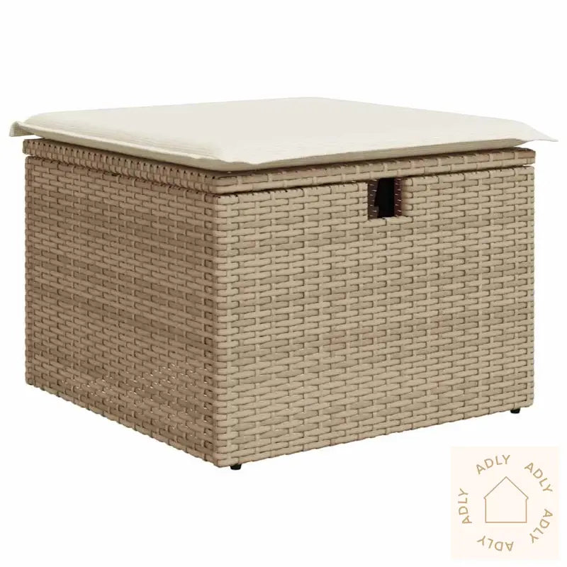 Hagesofaer Med Puter 2 Deler Beige Polyrotting Akasie