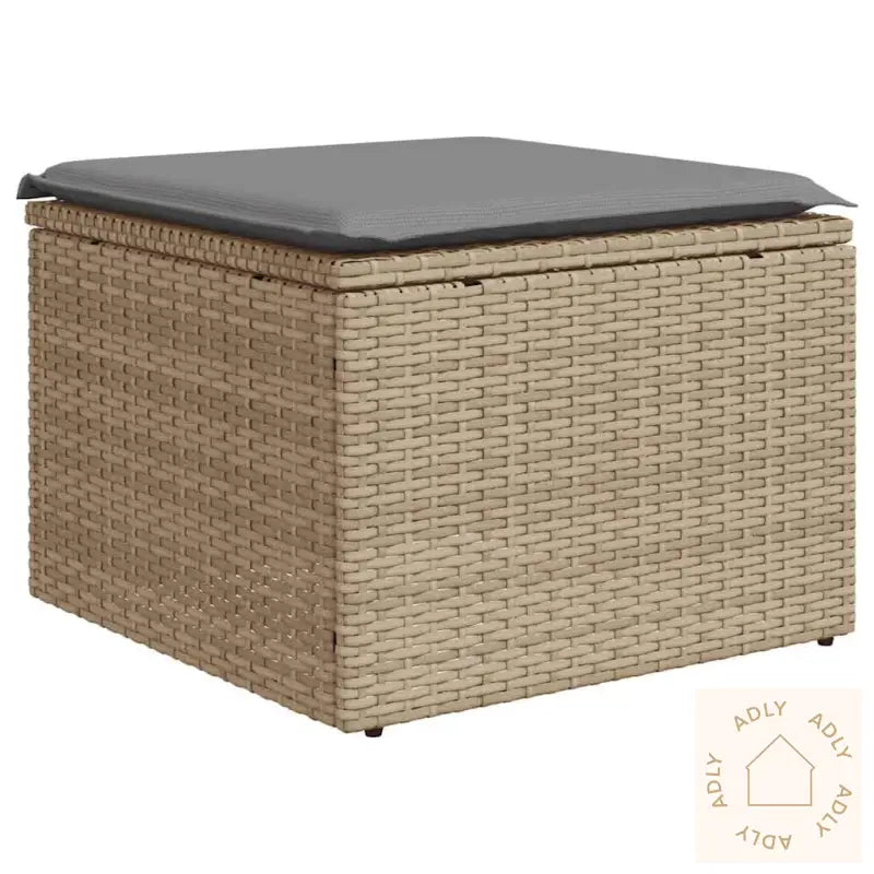 Hagesofaer Med Puter 2 Deler Beige Polyrotting Akasie