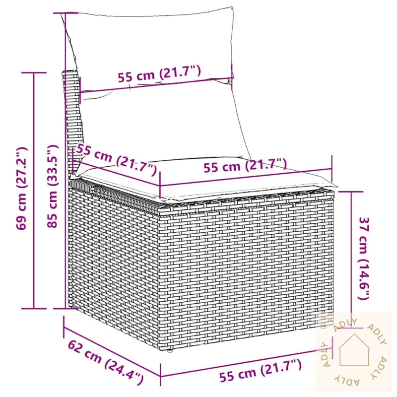 Hagesofaer Med Puter 2 Deler Beige Polyrotting Akasie