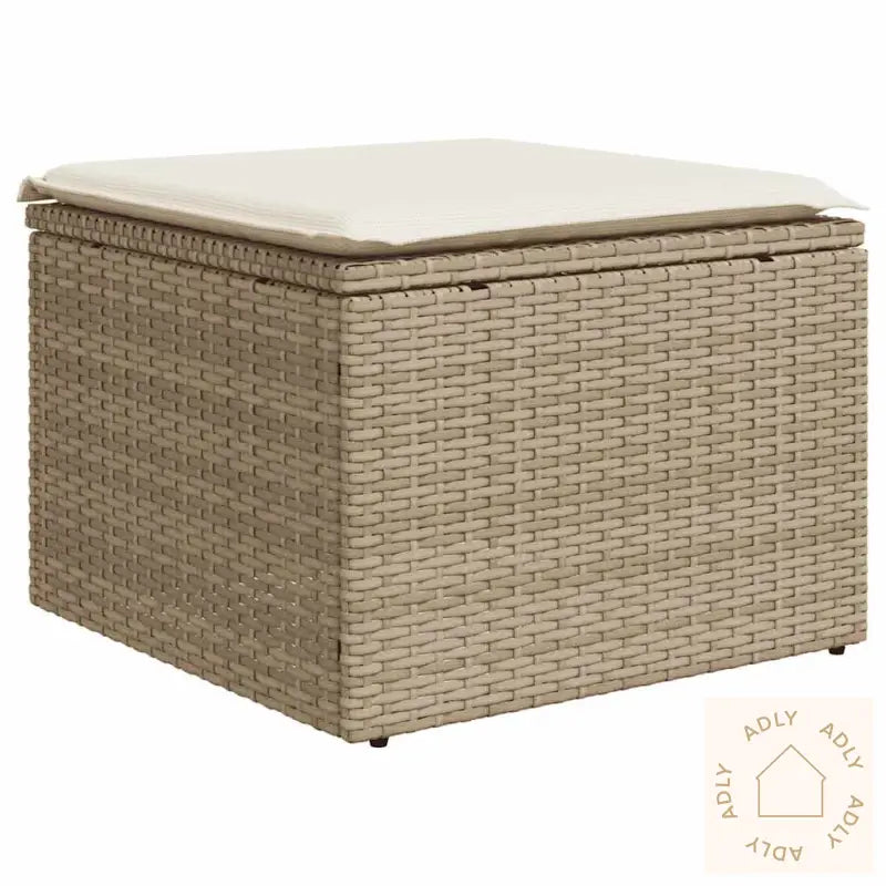 Hagesofaer Med Puter 2 Deler Beige Polyrotting Akasie