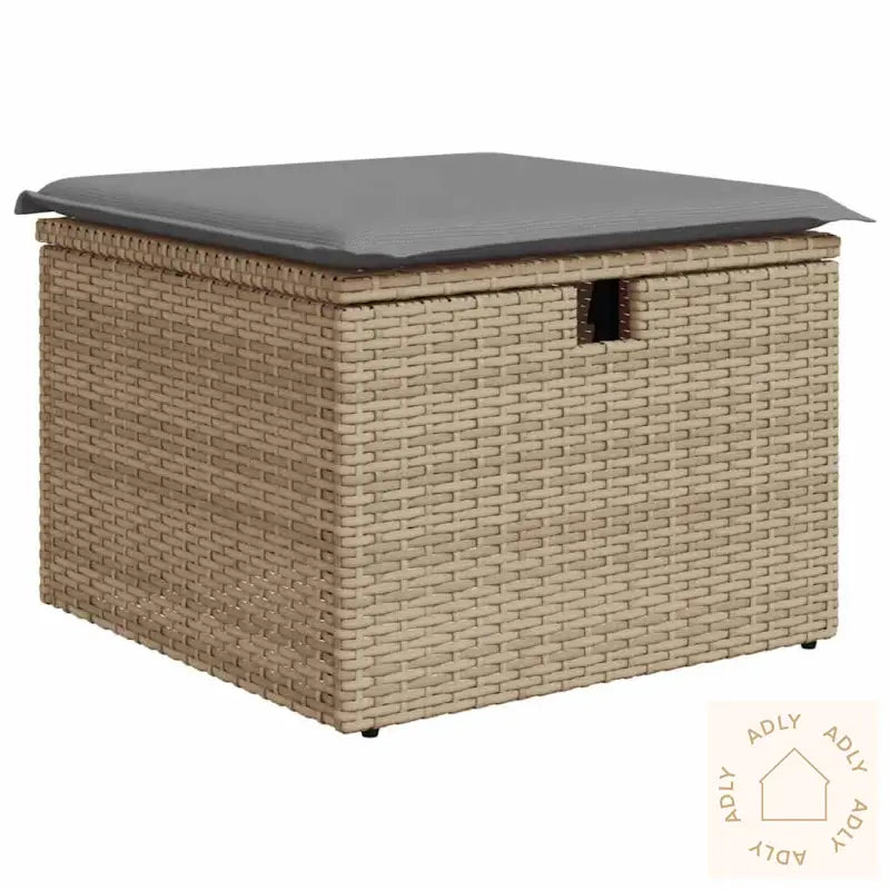 Hagesofaer Med Puter 2 Deler Beige Polyrotting Akasie