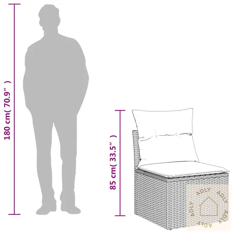 Hagesofaer Med Puter 2 Deler Beige Polyrotting Akasie