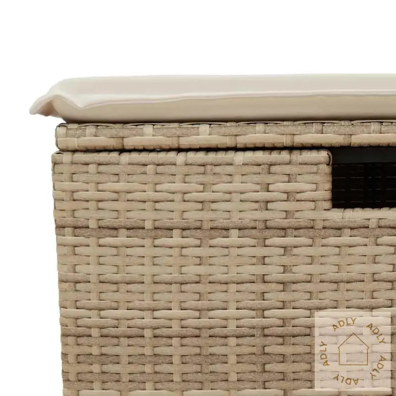 Hagesofaer Med Puter 2 Deler Beige Polyrotting Akasie