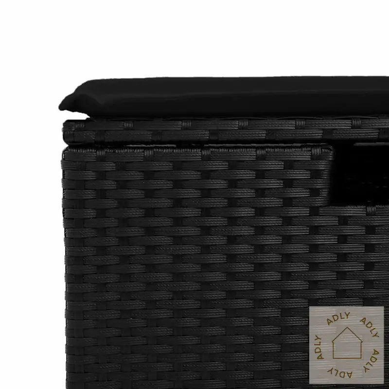 Hagesofaer Med Puter 2 Deler Svart Polyrotting Akasie