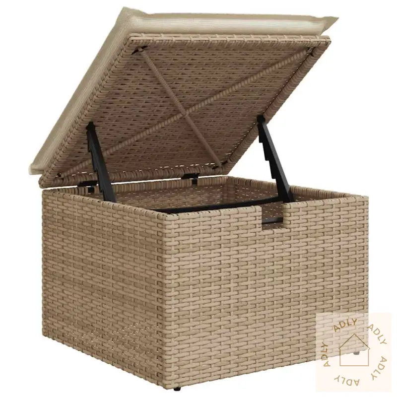Hagesofaer Med Puter 2 Deler Beige Polyrotting Akasie