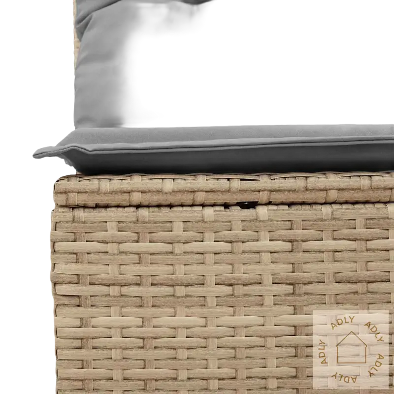 Woven utefinérsett med vaskbart trekk og modulært design i hagesofa