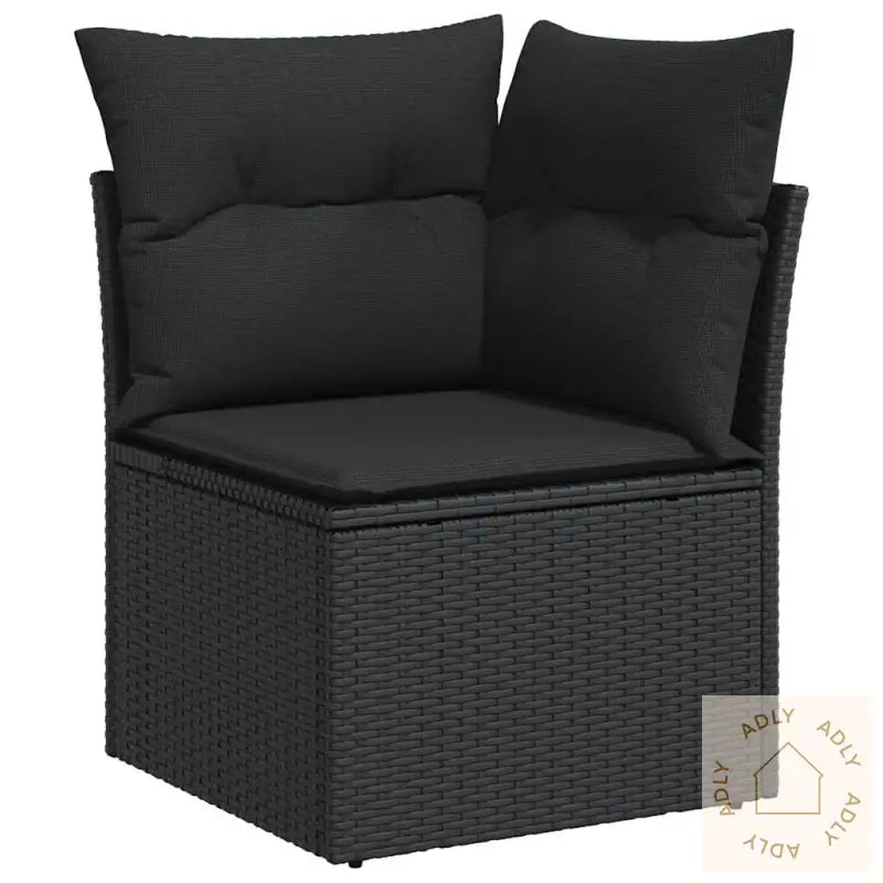 Hagesofaer Med Puter 7 Deler Svart Polyrotting Akasie