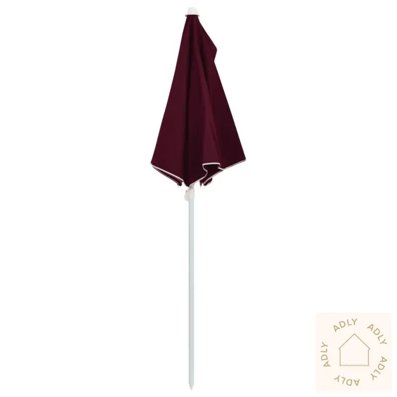Halvrund Parasoll Med Stang 180X90 Cm Vinrød