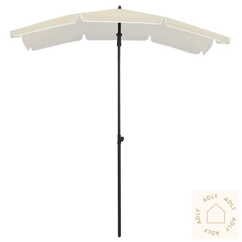Hageparasoll Med Stang 200X130 Cm Sand