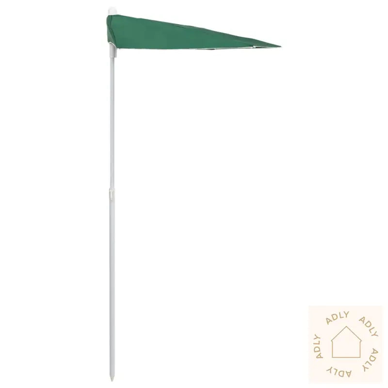 Halvrund Parasoll Med Stang 180X90 Cm Grønn