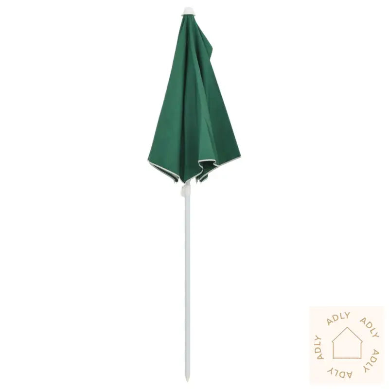 Halvrund Parasoll Med Stang 180X90 Cm Grønn