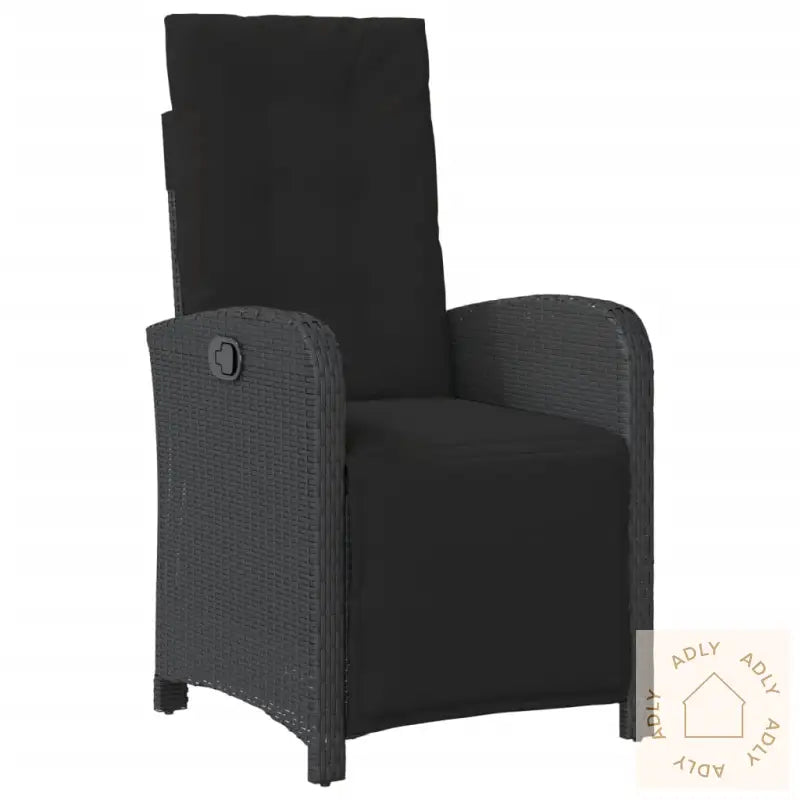 Hagespisegruppe Med Puter 7 Deler Polyrotting Svart