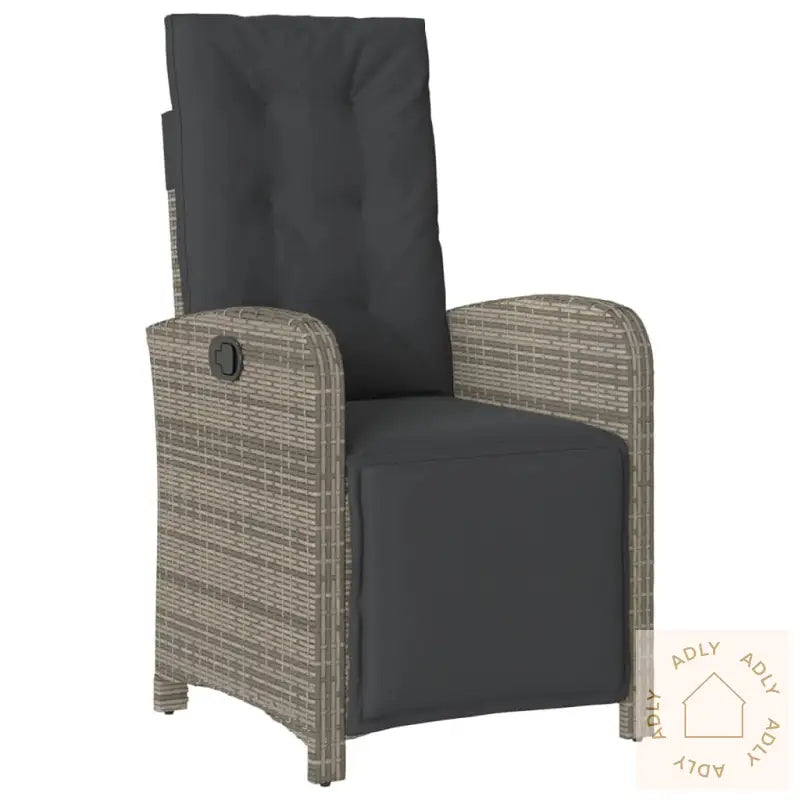 Hagespisegruppe Med Puter 5 Deler Grå Polyrotting