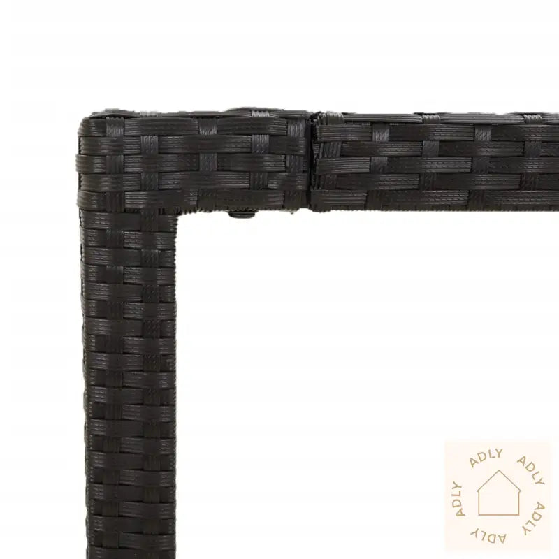 Hagespisegruppe Med Puter 7 Deler Polyrotting Svart