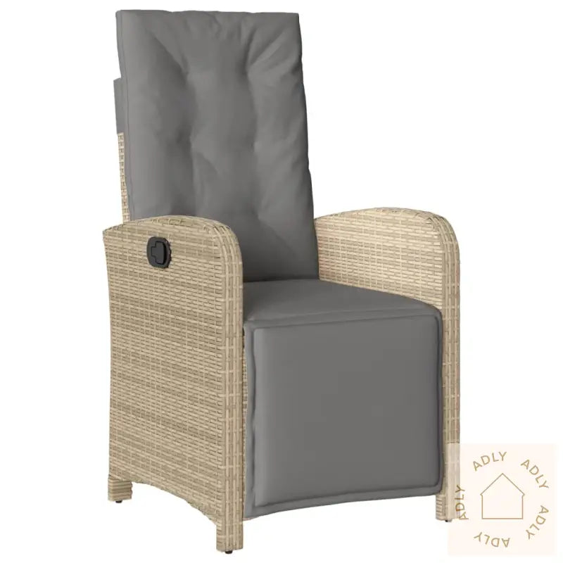 Hagespisegruppe Med Puter 5 Deler Polyrotting Beige