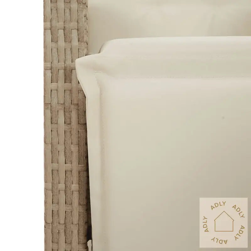 Hagespisegruppe Med Puter 5 Deler Polyrotting Beige