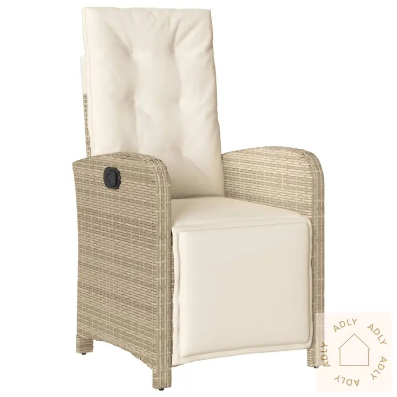 Hagespisegruppe Med Puter 5 Deler Polyrotting Beige