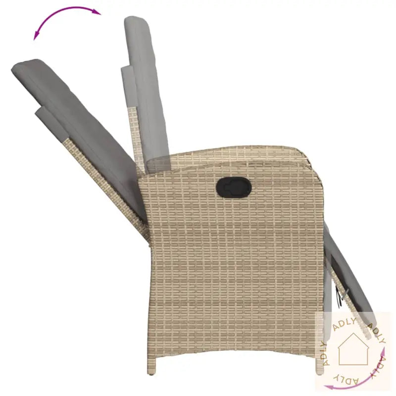 Hagespisegruppe Med Puter 5 Deler Polyrotting Beige