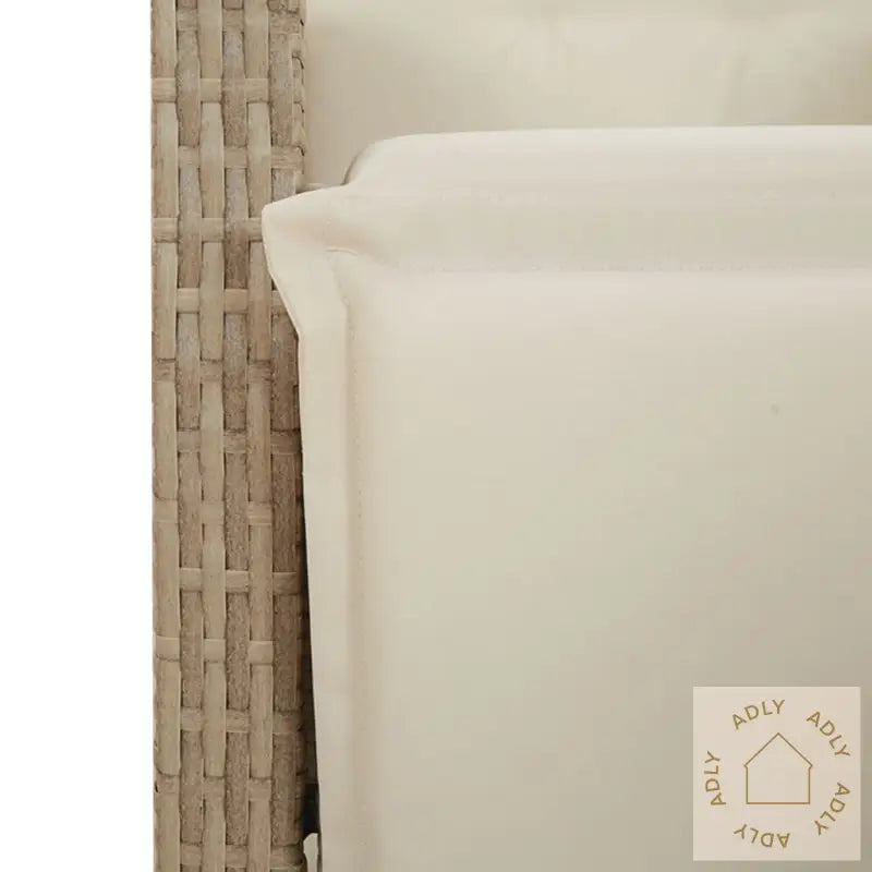 Hagespisegruppe Med Puter 5 Deler Polyrotting Beige