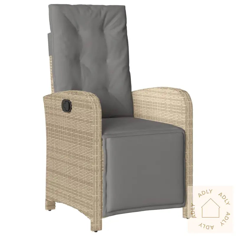 Hagespisegruppe Med Puter 7 Deler Polyrotting Beige