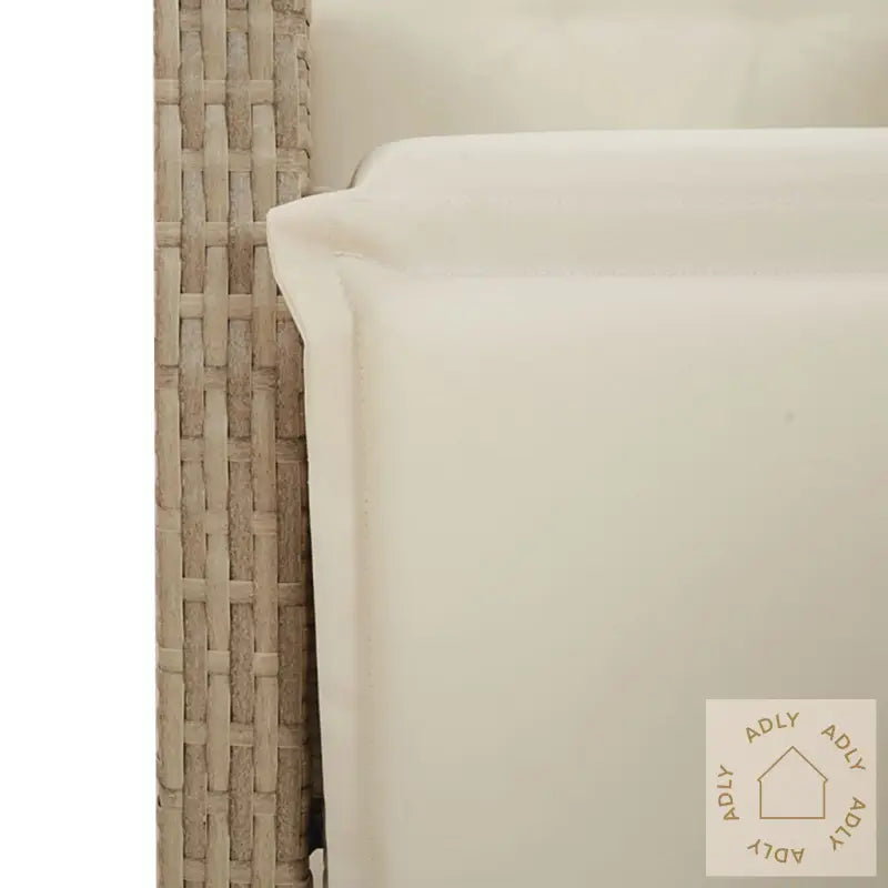 Hagespisegruppe Med Puter 9 Deler Polyrotting Beige