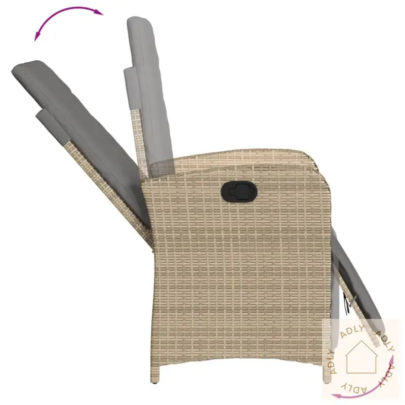 Hagespisegruppe Med Puter 7 Deler Polyrotting Beige
