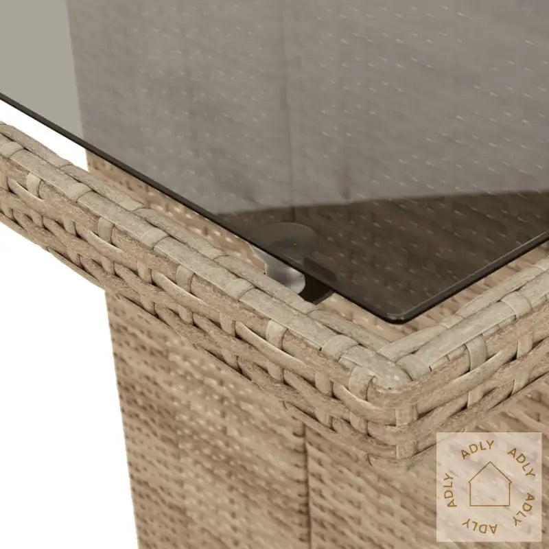 Hagespisegruppe Med Puter 7 Deler Polyrotting Beige