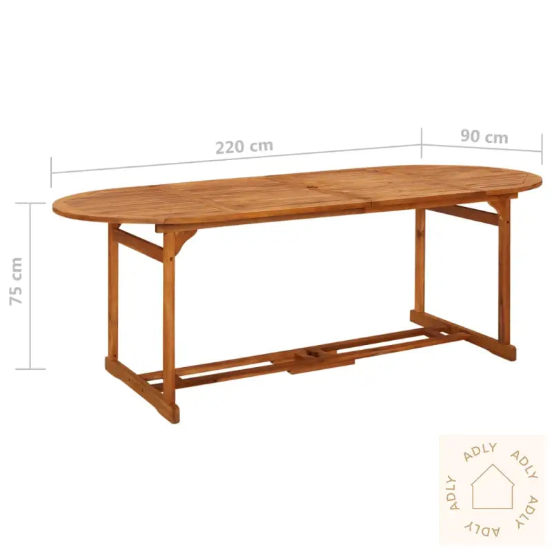 Hagespisegruppe 9 Deler 220X90X75 Cm Heltre Akasie