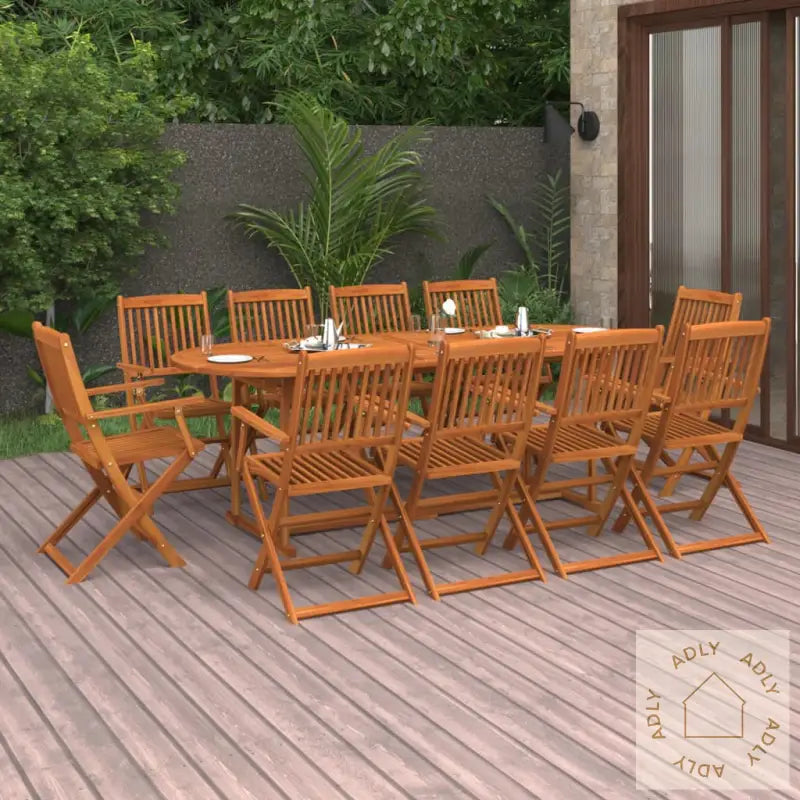 Hagespisegruppe 11 Deler 220X90X75 Cm Heltre Akasie