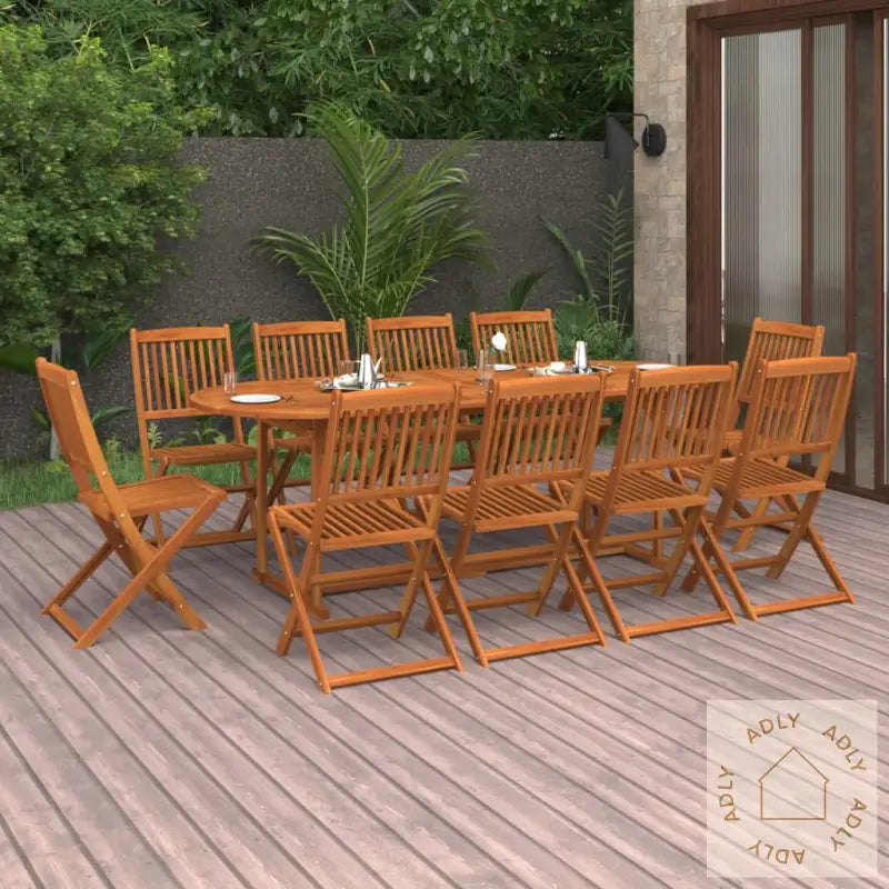 Hagespisegruppe 11 Deler 220X90X75 Cm Heltre Akasie
