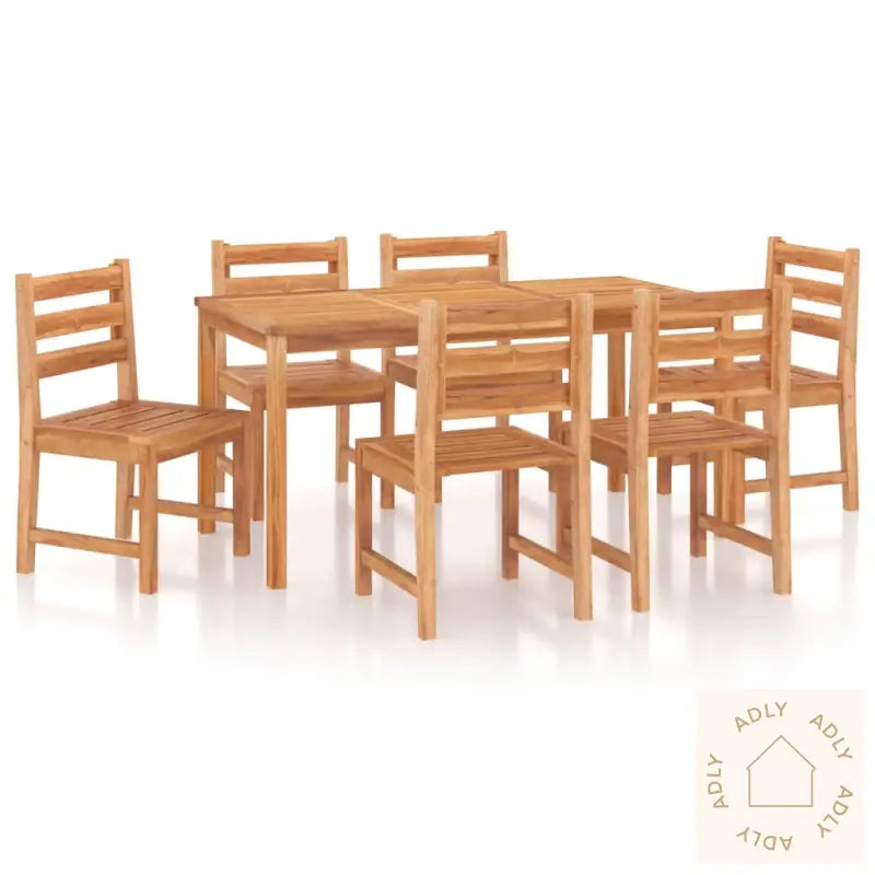 Utendørs Spisestue 7 Deler Heltre Teak