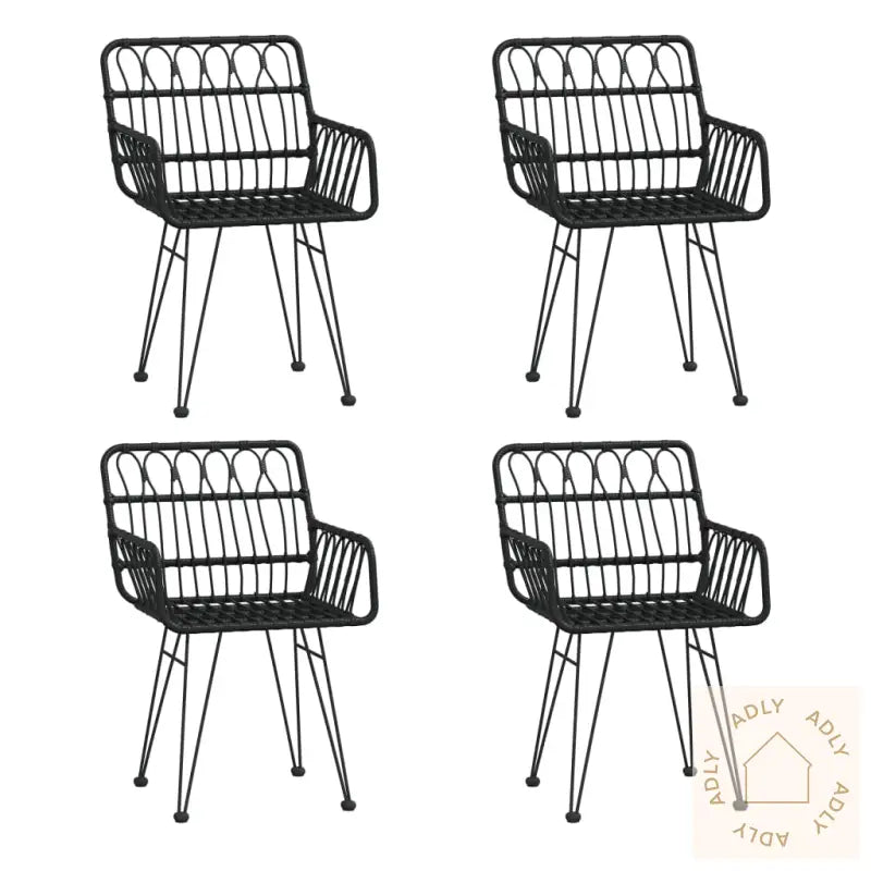 Hagespisegruppe 5 Deler Svart Polyrotting