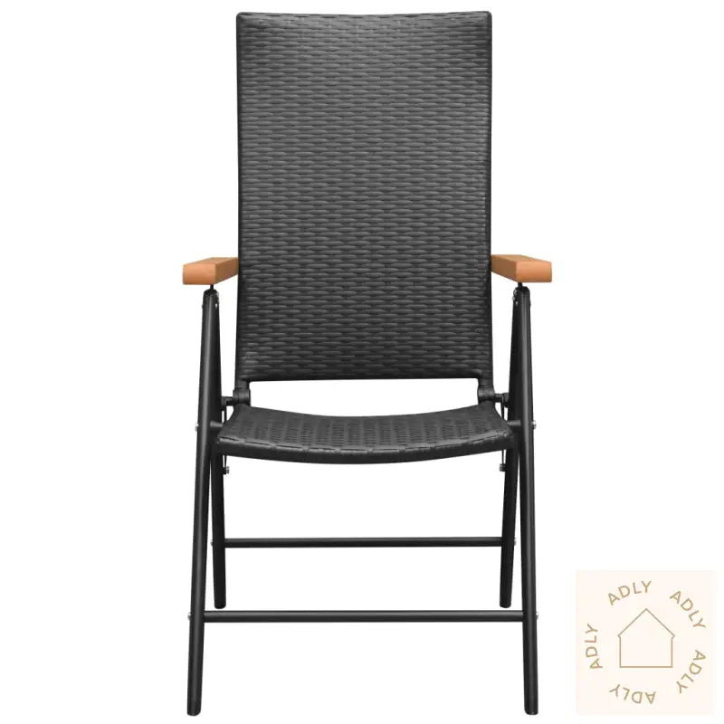 Utendørs Spisestue 7 Deler Svart Og Brun