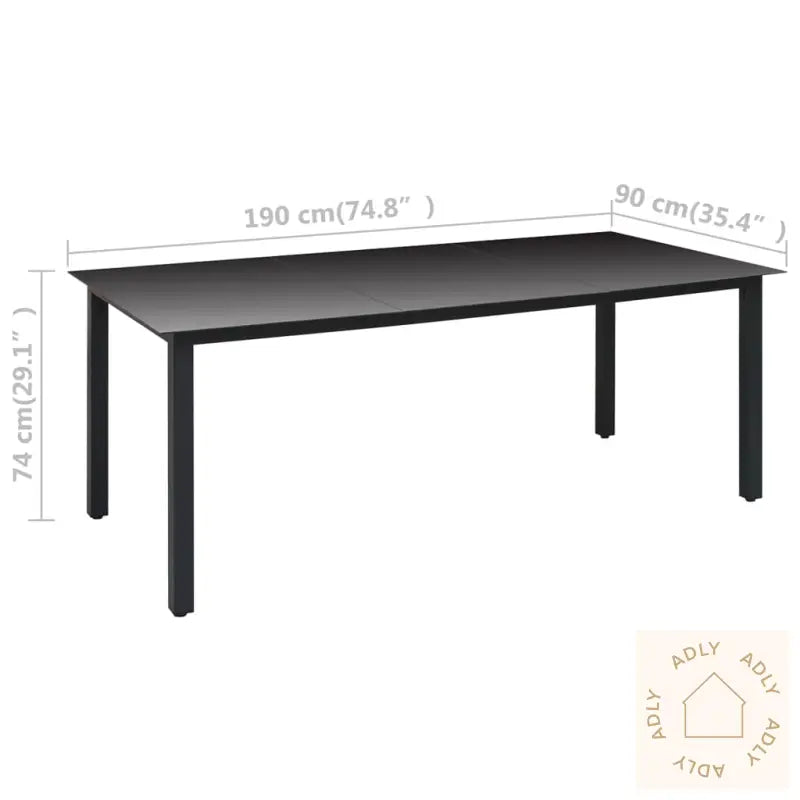 Utendørs Spisestue 9 Deler Svart Og Brun