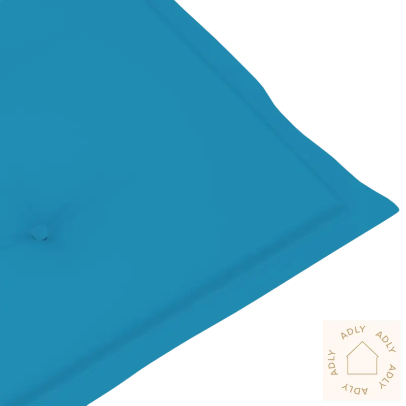 Blue square pute for hagemøbler i heltre akasie med elastisk stropp