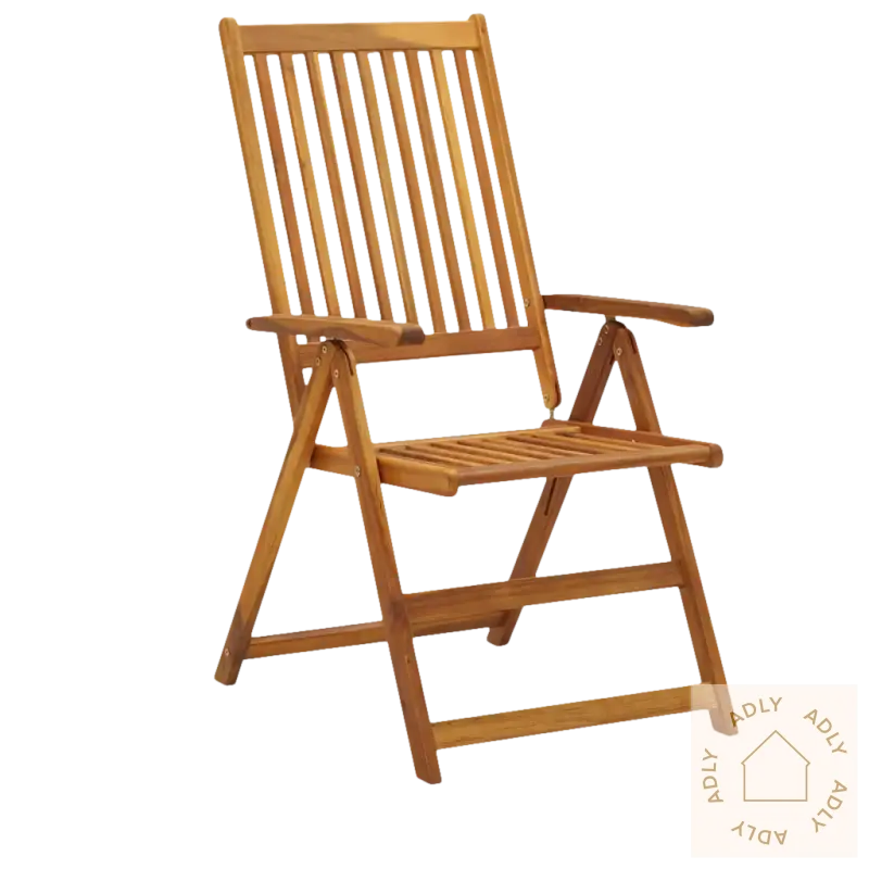 Wooden fold armchair i heltre akasie med puter for koselige uteplasser, måler