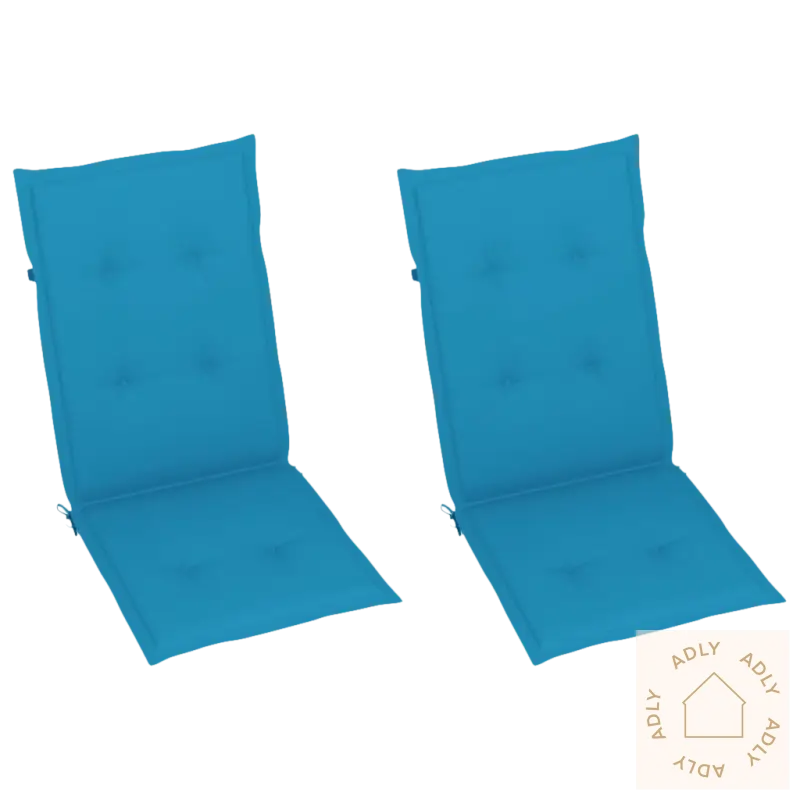 Turkise stolputer til hagemøbler i heltre akasie med elastisk stropp for koselige uteplasser