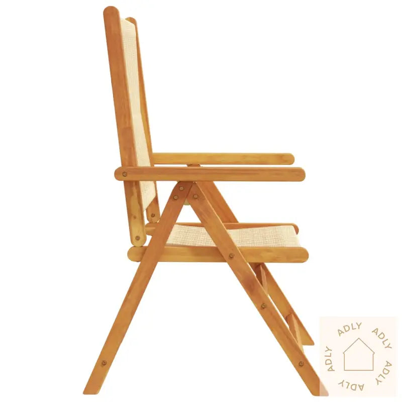 Hagestoler 2 Stk Beige Heltre Akasie Og Polypropylen