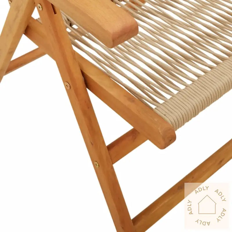 Hagestoler 2 Stk Beige Heltre Akasie Og Polypropylen