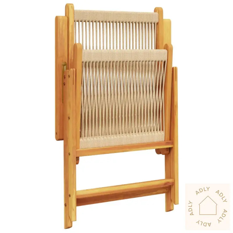 Hagestoler 2 Stk Beige Heltre Akasie Og Polypropylen
