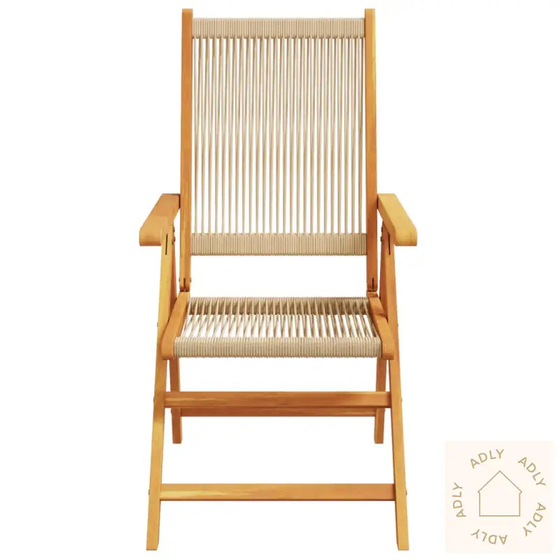 Hagestoler 2 Stk Beige Heltre Akasie Og Polypropylen
