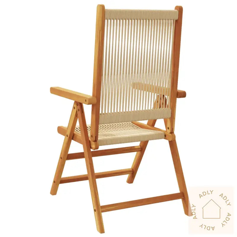 Hagestoler 2 Stk Beige Heltre Akasie Og Polypropylen