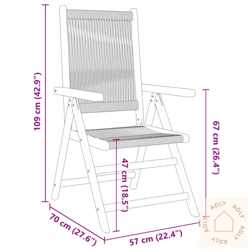 Hagestoler 2 Stk Beige Heltre Akasie Og Polypropylen