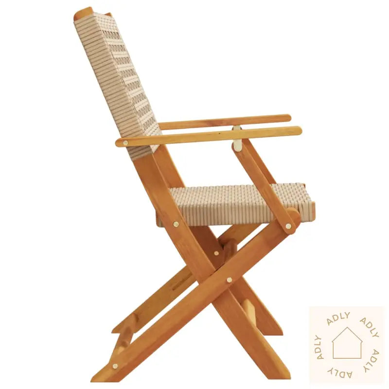 Hagestoler 2 Stk Beige Heltre Akasie Og Polyrotting